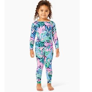 Lilly Pulitzer Sammy Girl's Snug Fit Pajamas Bringing Mermaid NWT 14